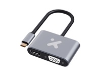 Xtech Adpt Type C male to HDMI female + VGA female -XTC-542