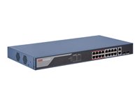HIK Switch 16P POE+ 10/100 2P Uplink 2 SFP 300mt 230W ADM.