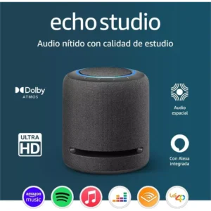 Amazon echo Echo Studio con asistente virtual Alexa negro 110/220V - Imagen 5