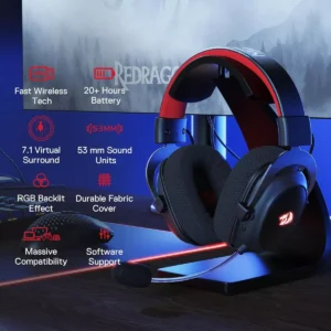 Audífonos Gamer Wireless Redragon Zeus X H510-pro Usb-c - Imagen 4