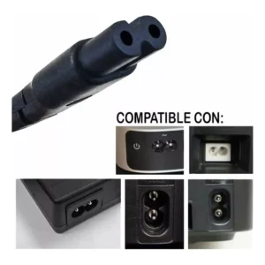Cable Poder Tipo 8 Enchufe Nacional 1.8mts Cobre Pack 10 - Imagen 2