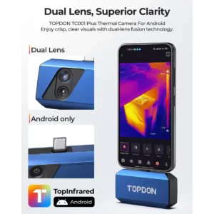 Cámara Térmica Topdon Tc001 Plus Para Android 256x192 Ir - Imagen 2