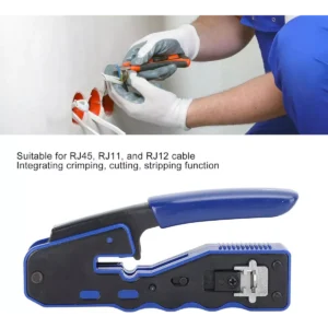 Crimpeadora Rj45 Cat6 Anticorte Profesional Cable De Red - Imagen 2