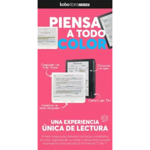 Lector E-reader Kobo Libra Color HD 7" 32GB Blanco Pantalla Color - Imagen 4