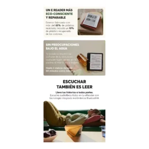 Lector E-reader Kobo Libra Color HD 7" 32GB Blanco Pantalla Color - Imagen 6