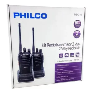 Radio Transmisor Philco Md216 2uni Ideal Guardias -bascotel Color Negro - Imagen 1